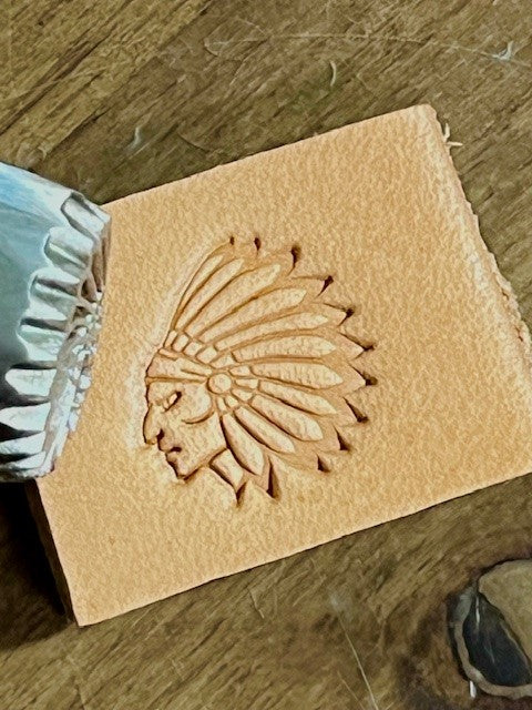 Native File Stamp Native American (Indian) Chief - Left – Steel Stamps Inc.