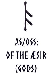 AS/OSS: OF THE AESIR (GODS) - Younger Futhark Series ((For Blacksmiths))