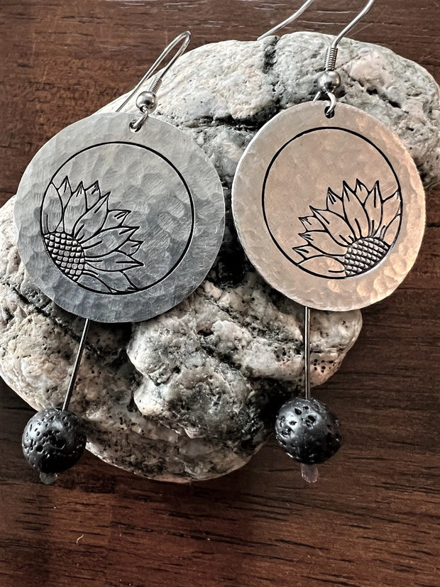 Sunflower with Dangle (earrings)