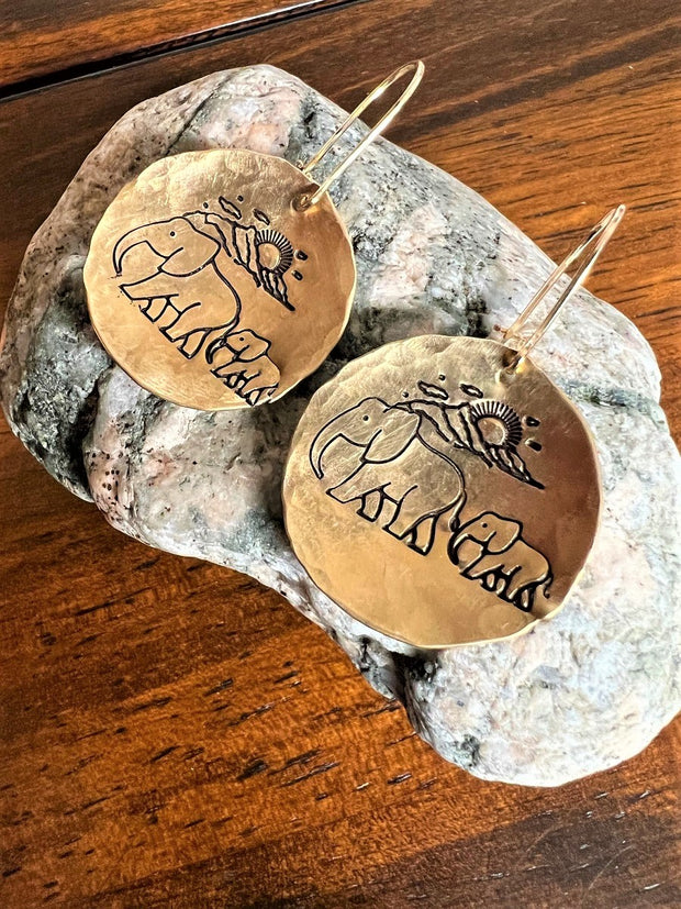 Elephants - Mountains (earrings)